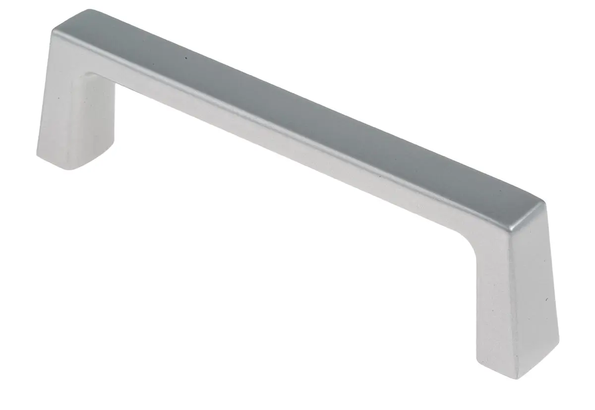 Produktfoto 1 von RS PRO Matt Silber Aluminium Griff, L 148 mm H 40 mm B 19mm, Lochabst. 130 mm