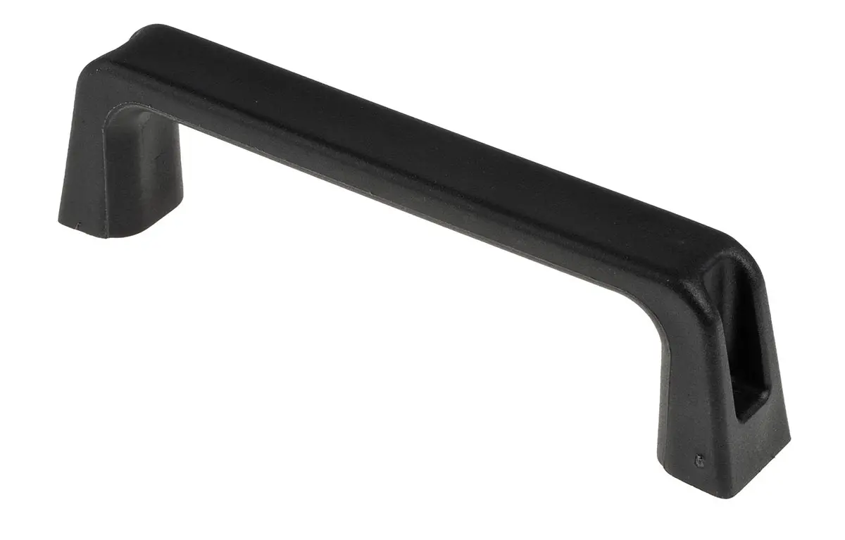Produktfoto 1 von RS PRO Matt Schwarz Kunststoff Griff, L 180 mm H 45 mm B 27mm, Lochabst. 160 mm