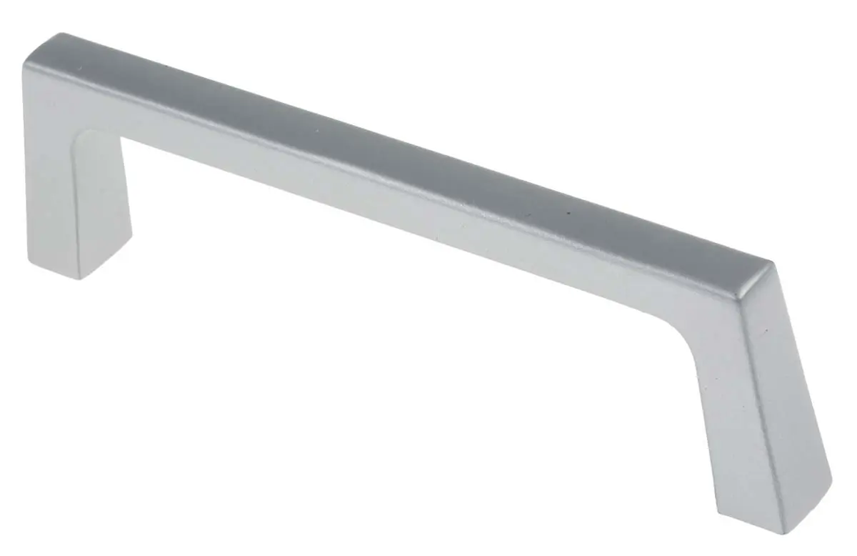 Produktfoto 1 von RS PRO Matt Silber Aluminium Griff, L 110.5 mm H 32 mm B 10.5mm, Lochabst. 100 mm
