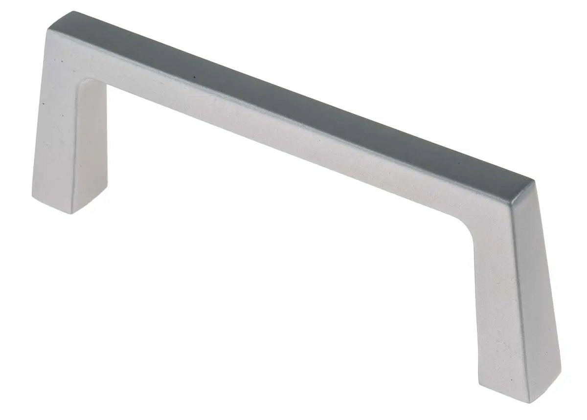 Produktfoto 1 von RS PRO Matt Silber Aluminium Griff, L 140 mm H 50 mm B 14.5mm, Lochabst. 125 mm