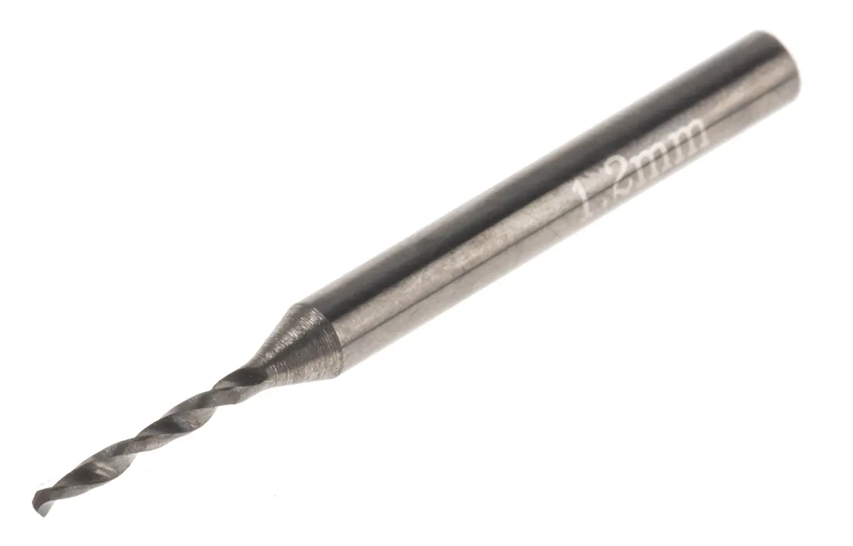 Produktfoto 1 von RS PRO Carbid Leiterplattenbohrer, Ø 1.2mm