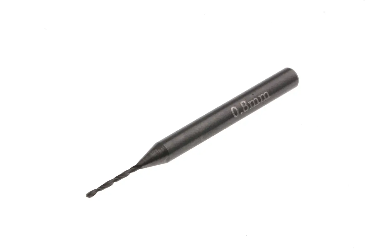 Produktfoto 1 von RS PRO Carbid Leiterplattenbohrer, Ø 0.8mm