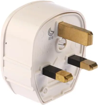 Produktfoto 1 von MK Electric Netzstecker Kabel 13A, 2+E Britisch Polyvinylchlorid, Urea Formaldehyd, 250V Weiß Schraubbefestigung, für UK