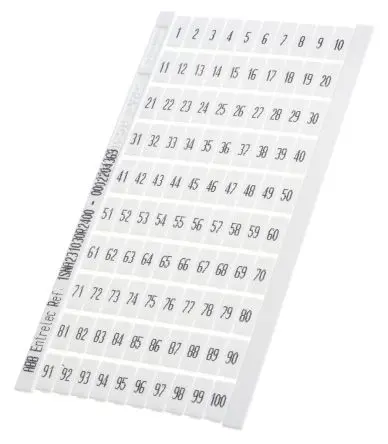 Produktfoto 1 von Entrelec RC Polycarbonat Markierungskarte für Anschlussklemmenblock