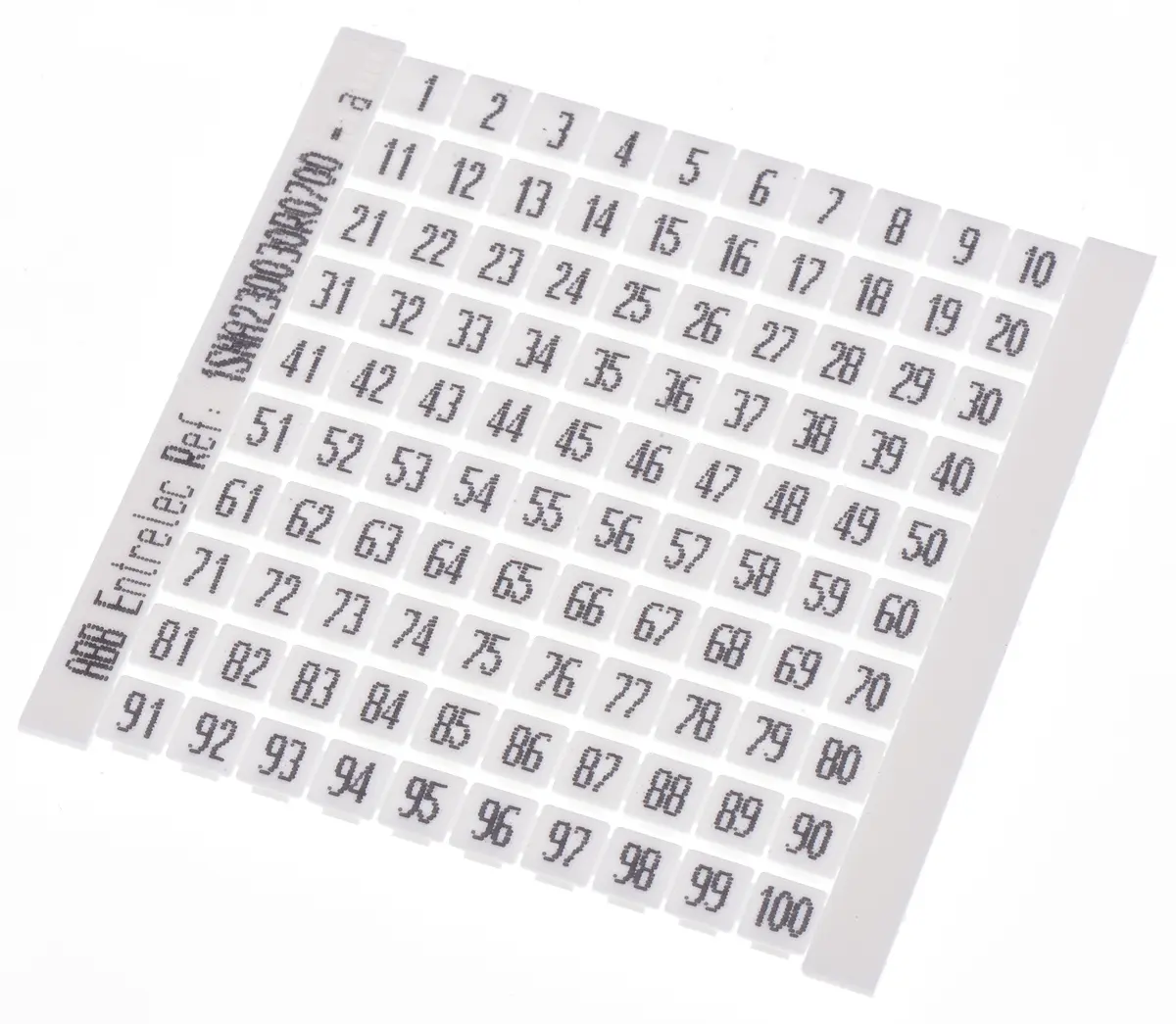 Produktfoto 1 von Entrelec RC Polycarbonat Markierungskarte für Anschlussklemmenblock