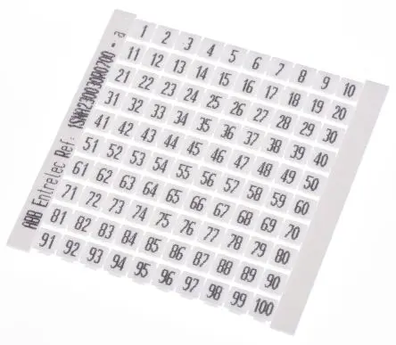 Produktfoto 1 von Entrelec RC Polycarbonat Markierungskarte für Anschlussklemmenblock