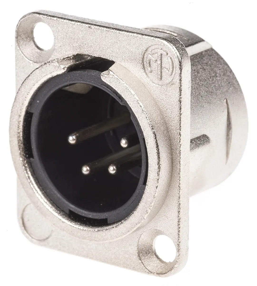 Produktfoto 1 von Neutrik Gerade 4-polig Panel Silber auf Nickel Metallic Schwarz, Schwarz, Weiß XLR-Steckverbinder, 50 V