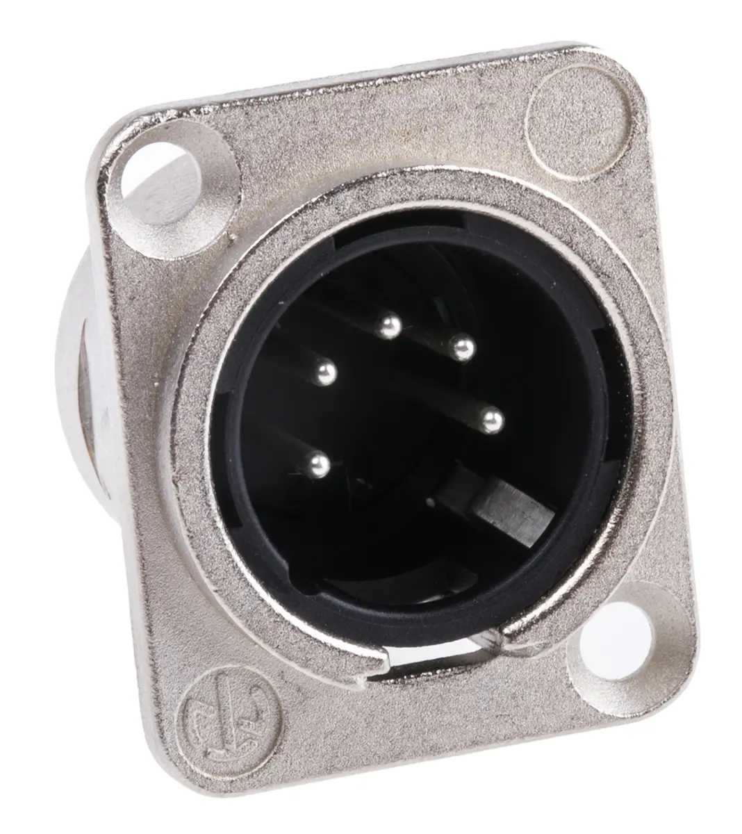 Produktfoto 1 von Neutrik Gerade 5-polig Panel Silber auf Nickel Metallic Schwarz, Schwarz, Weiß XLR-Steckverbinder, 50 V