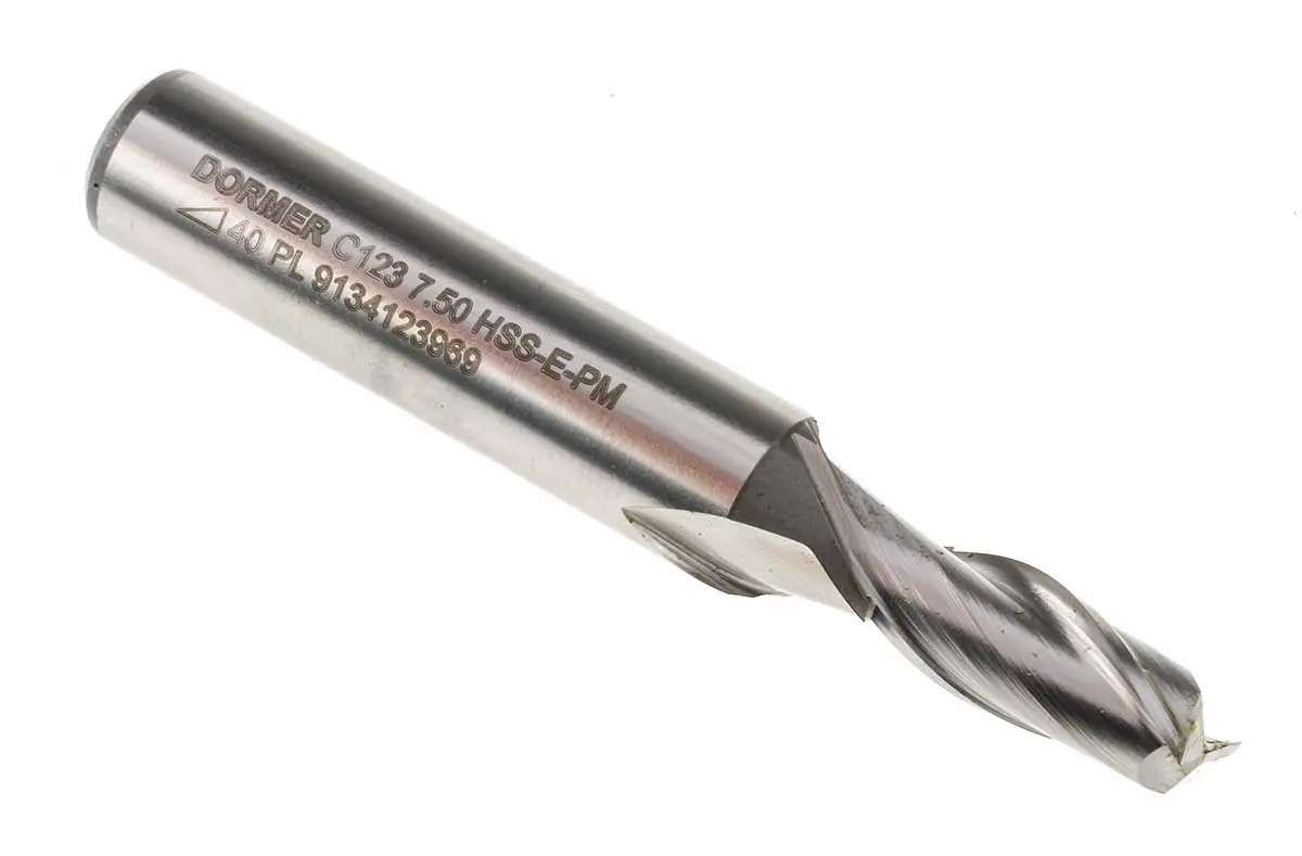 Produktfoto 1 von Dormer glatt HSS-E-PM Langlochfräser, Schneider-Ø 7.5 mm, Schaft-Ø 10mm, GL 66 mm, 2-schneidig