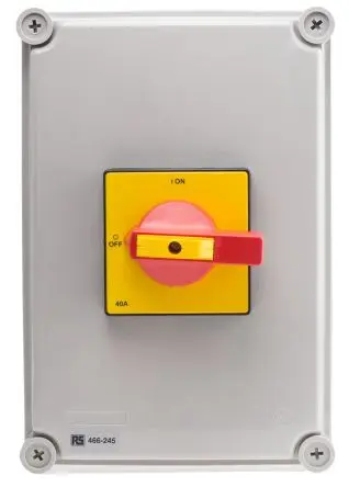 Produktfoto 1 von RS PRO LB Trennschalter 8-polig DIN-Hutschiene 40A 15 kW Rot IP65