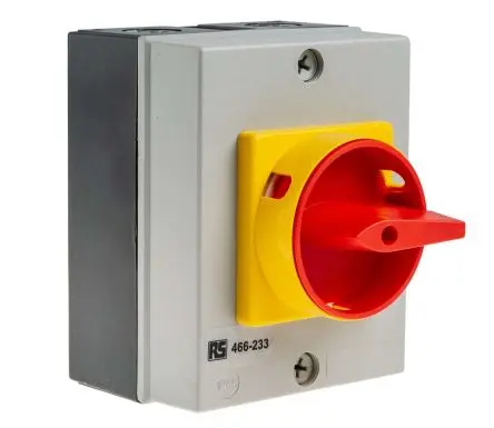 RS PRO LB Trennschalter 4-polig DIN-Hutschiene 25A 11 kW Rot IP65 3-phasig