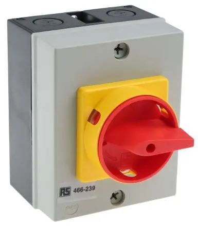 Produktfoto 1 von RS PRO LB Trennschalter 4-polig DIN-Hutschiene 40A 15 kW Rot IP65 3-phasig