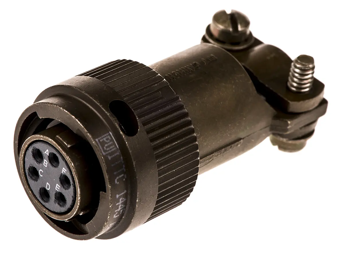 Produktfoto 1 von ITT Cannon, KPT Kupferlegierung MIL-Spec Rundsteckverbinder Gerade, 6-polig, 850 V dc, Kabel, Gehäuse 10 Stecker Buchse