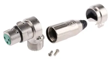 Produktfoto 1 von Switchcraft gewinkelt 3-polig Kabel Buchse Silber XLR-Steckverbinder