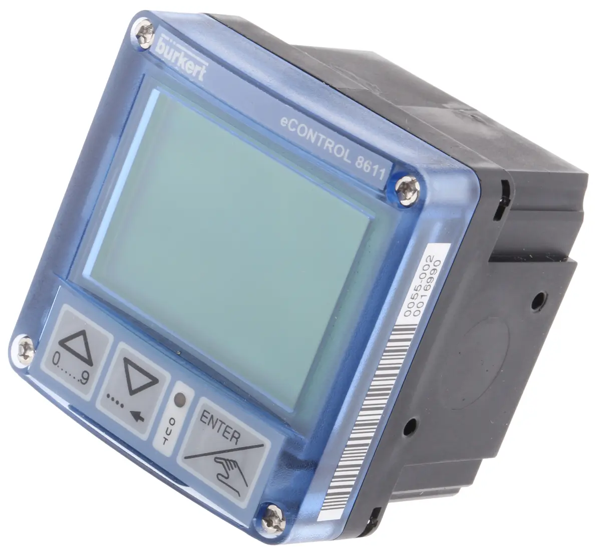 Produktfoto 1 von Bürkert 8611 Kompakt Durchflussregler, PTM, Analog, Pulsbreitenmodulation  Ausgang, Mehrpolig 24 V dc 65 mm
