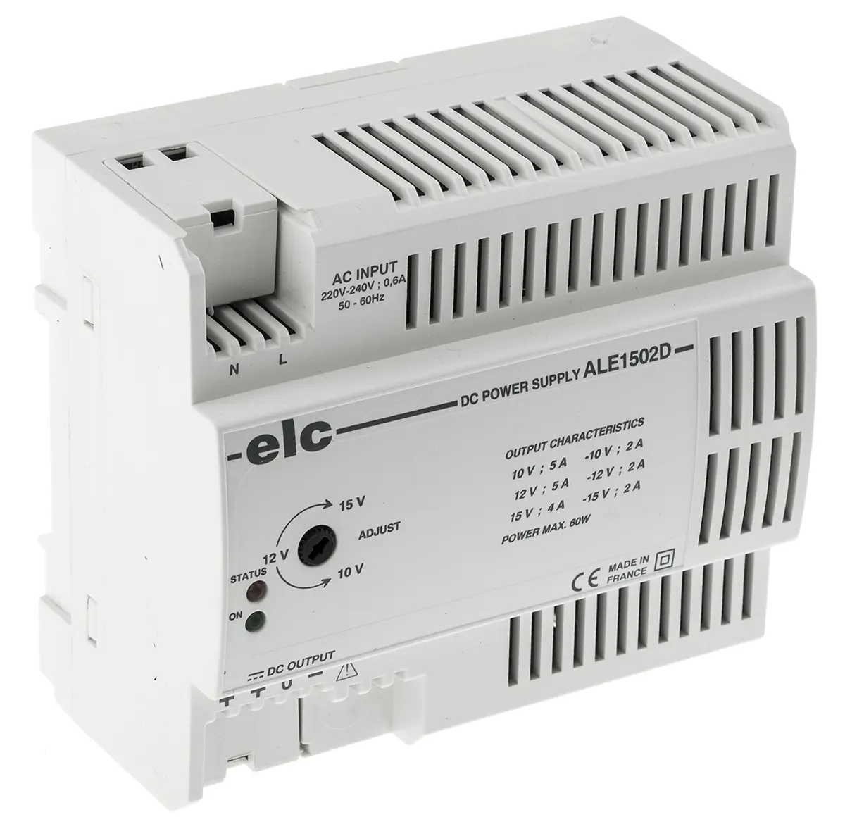 Produktfoto 1 von ELC ALE DIN RAIL DIN-Schienen Netzteil Getaktet 12 V dc, 24 V dc, ±15V dc / 2A 60W 230V ac
