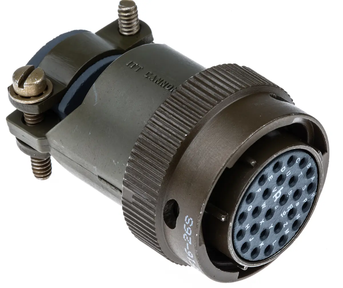 Produktfoto 1 von ITT Cannon, KPT Kupferlegierung MIL-Spec Rundsteckverbinder Gerade, 26-polig, 850 V, Kabel, Gehäuse 16 Stecker Buchse