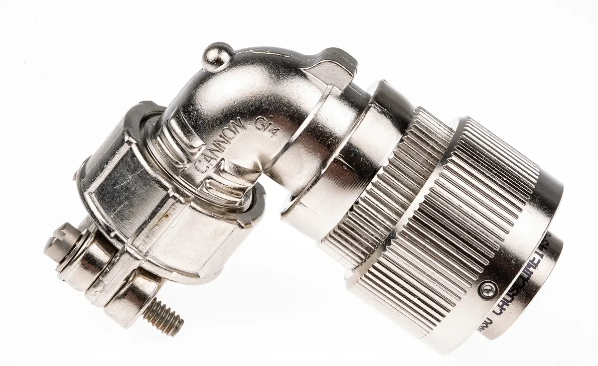 Produktfoto 1 von ITT Cannon, CA-COM Kupferlegierung MIL-Spec Rundsteckverbinder gewinkelt, 6-polig, Kabel, Gehäuse 14S Stecker,