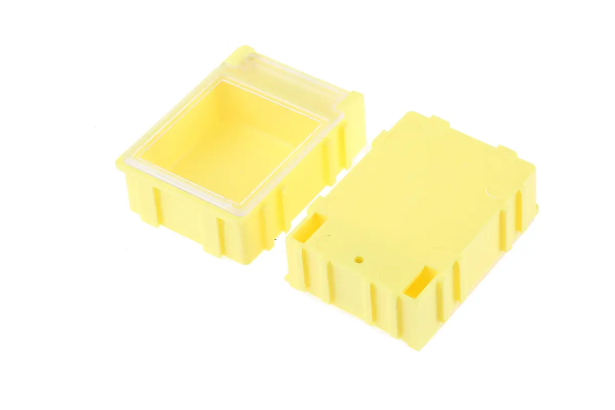 Produktfoto 1 von Licefa Kleinteilebox, ABS Gelb, 21 mm x 56 mm x 42 mm