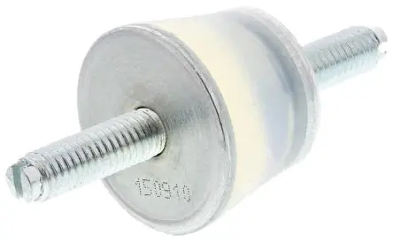 Produktfoto 1 von Taica Silikon Zylindrische Hohlspule mit zwei Außengewinden Gummipuffer, Außen-/Außengewinde Puffer Bohrung 6 mm M6 x 58