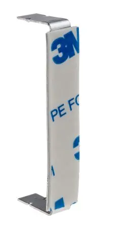 Produktfoto 1 von RS PRO Kabelhalter Selbstklebend, Kabel-Ø 10 mm Aluminium Natur 9.8mm x 14 mm x 52 mm