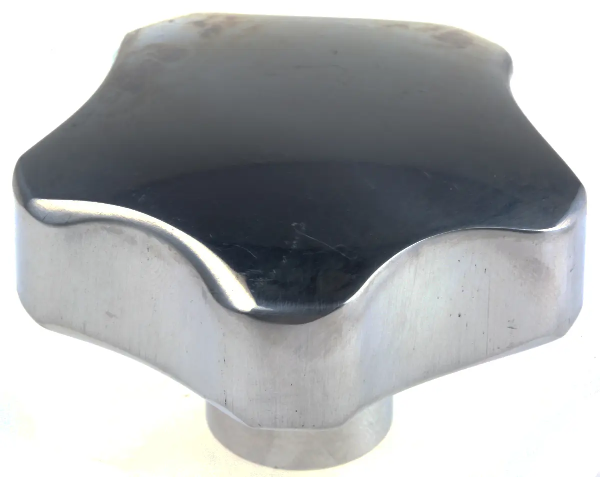 Produktfoto 1 von RS PRO Feststellschraube Silber Aluminium x 32 mm Nocken, mit Buchse Ø 60 mm