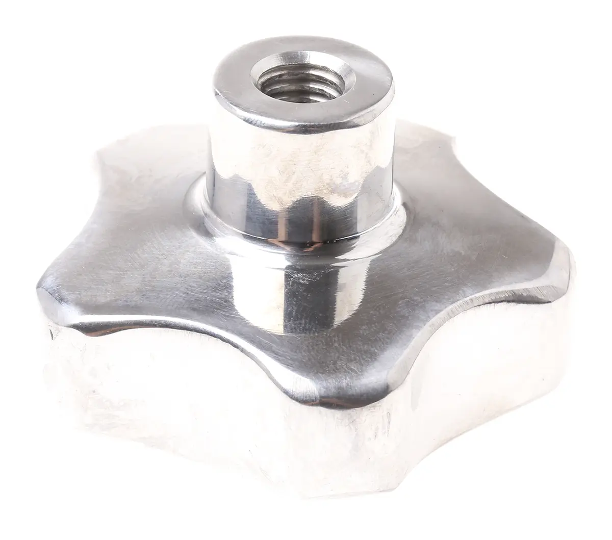 Produktfoto 1 von RS PRO Feststellschraube Silber M6 Aluminium x 32 mm Drehknopf, mit Gewindebohrung Ø 60 mm