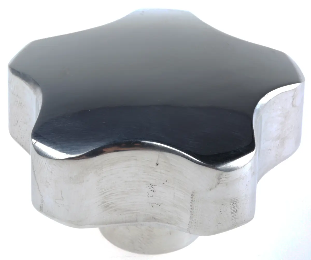 Produktfoto 1 von RS PRO Feststellschraube Silber Aluminium x 25 mm Drehknopf, mit Gewindebohrung Ø 50 mm