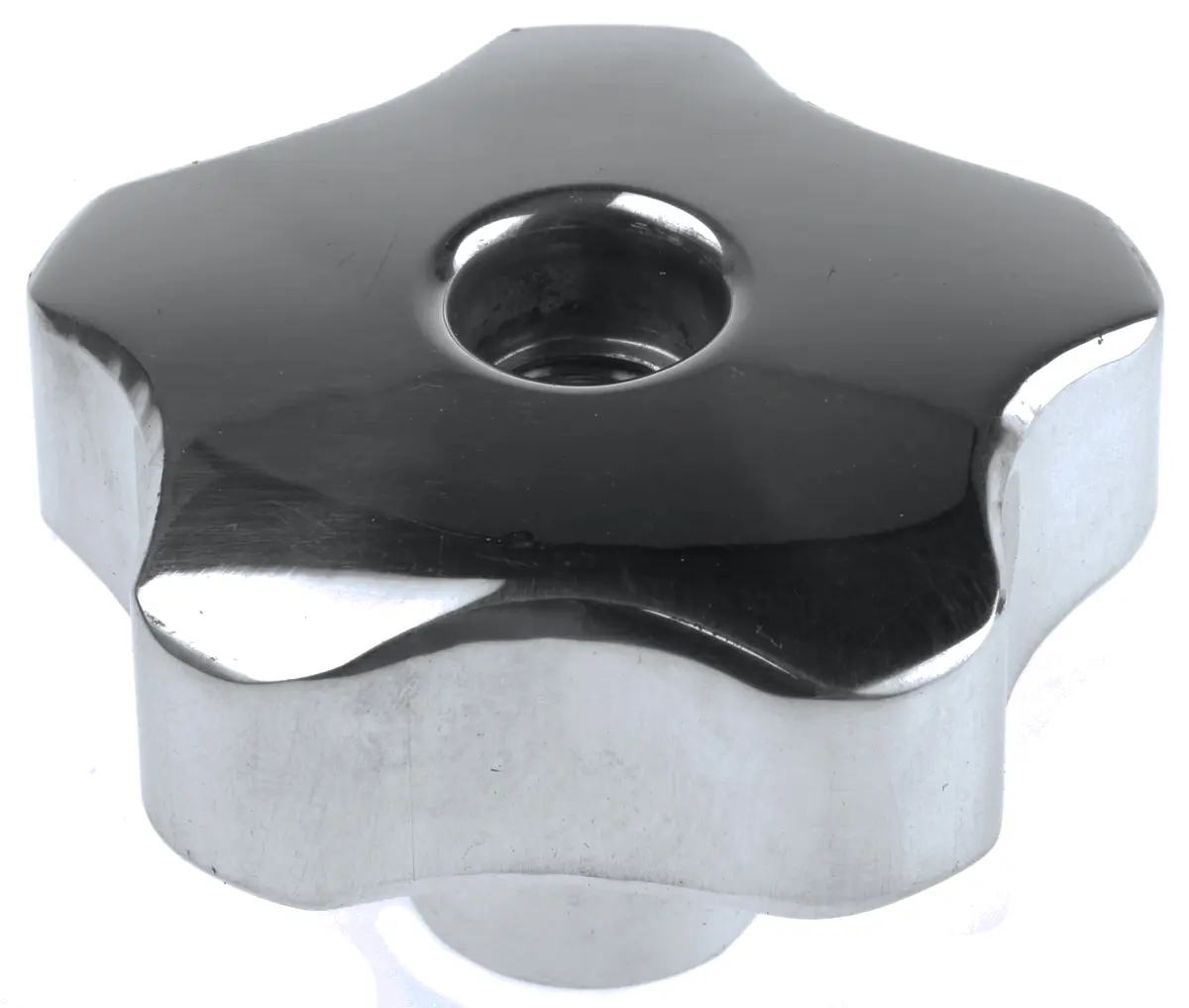 Produktfoto 1 von RS PRO Feststellschraube Silber Aluminium x 30 mm Drehknopf, mit Gewindebohrung Ø 60 mm