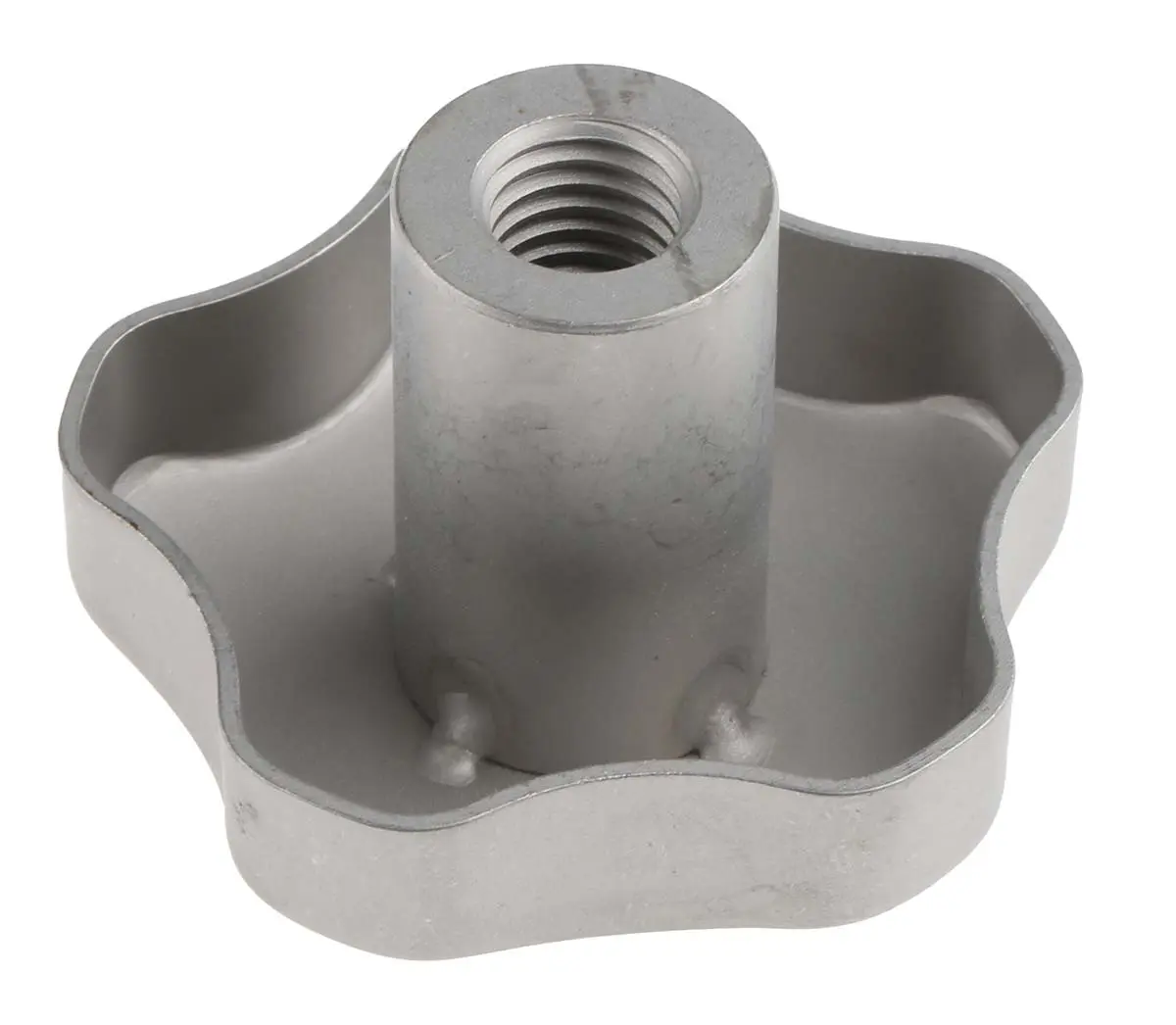Produktfoto 1 von RS PRO Feststellschraube Silber Edelstahl 304Ti x 17.5 mm Drehknopf, mit Gewindebohrung Ø 50 mm