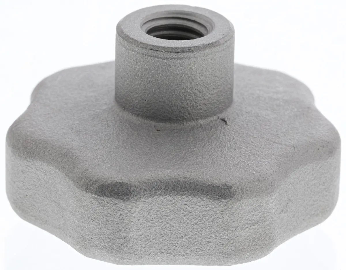 Produktfoto 1 von RS PRO Feststellschraube Silber Edelstahl x 19 mm Drehknopf, mit Gewindebohrung Ø 40 mm