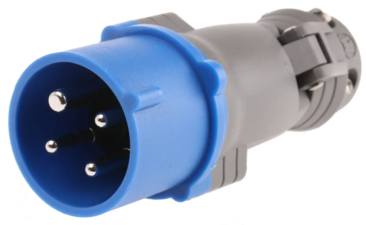 Legrand HYPRA Leistungssteckverbinder Blau 3P+PE, 230V, Kabel Gerade IP44 16A