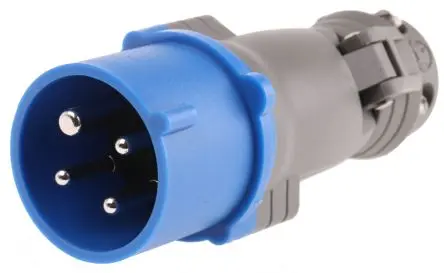 Produktfoto 1 von Legrand HYPRA Leistungssteckverbinder Blau 3P+PE, 230V, Kabel Gerade IP44 16A