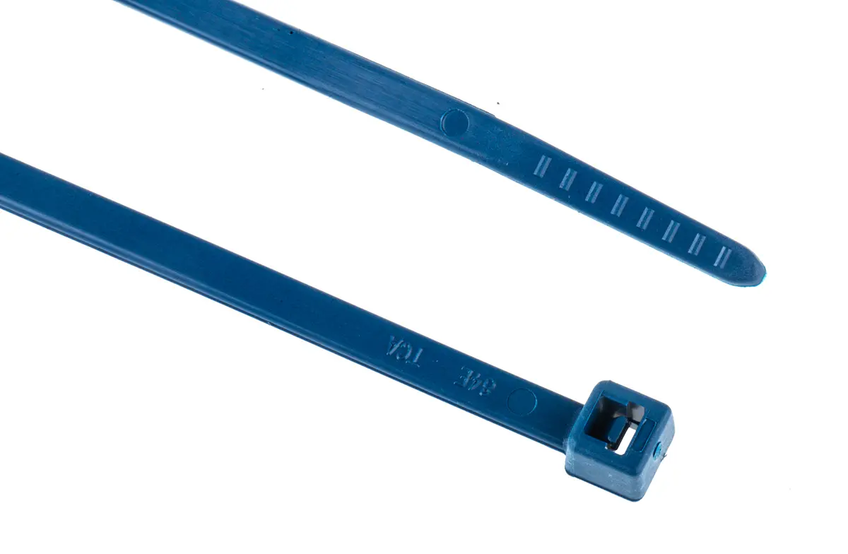 HellermannTyton MCT30R Nylon 6.6 Kabelbinder Nicht lösbar Blau 3.5 mm x 150 mm