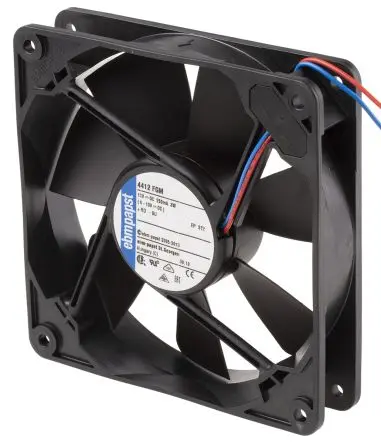 Produktfoto 1 von ebm-papst 4400 F Axiallüfter, Hülse, 12V dc / 3.2 W, 2400 U/min, 140 m³/h 119 mm 119mm 25 mm