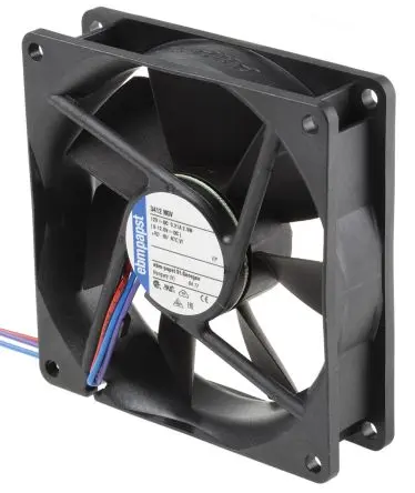 Produktfoto 1 von ebm-papst 3400 N Axiallüfter, Hülse, 12V dc / 2.5 W, 2700 U/min, 84 m³/h IP68 92 mm 92mm 25.4 mm