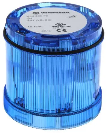 Produktfoto 1 von Werma 644 LED Signalleuchte Dauer-Licht 24V dc Blau Wechselstrom/Gleichstrom IP65, 70 mm x 65 mm