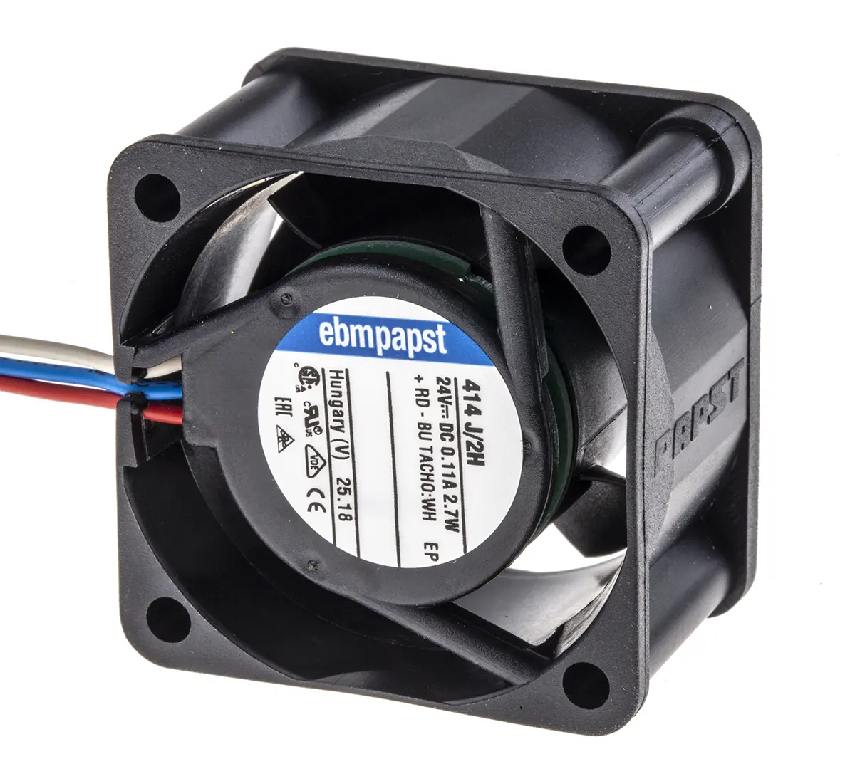 Produktfoto 1 von ebm-papst 400 DC-Axiallüfter, Kugellager, 24 V dc / 3W, 40 x 40 x 25mm, 11700U/min, 22m³/h