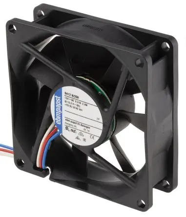 Produktfoto 1 von ebm-papst 8400 N Axiallüfter, Hülse, 12V dc / 2.8 W, 3600 U/min, 79 m³/h IP68 80 mm 80mm 25 mm