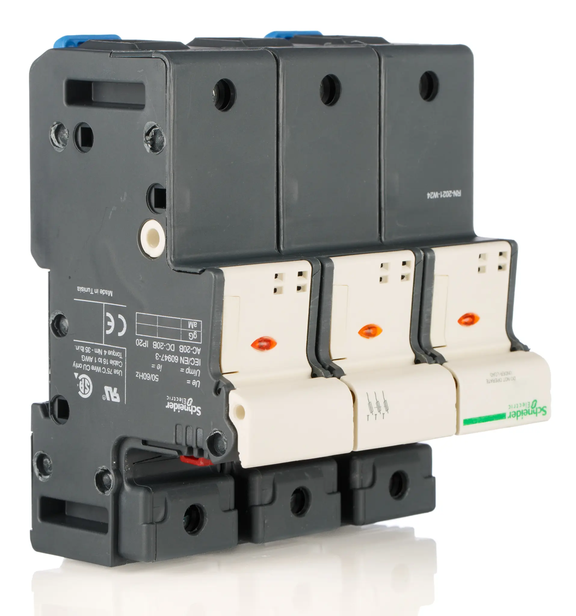 Schneider Electric Sicherungshalter für Hutschienenmontage für 14 x 51mm Sicherungen 50A 690V ac, Serie TeSyS DF,