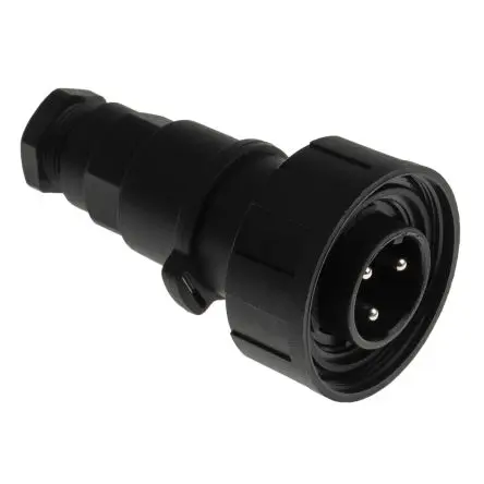 Produktfoto 1 von Bulgin Standard Buccaneer 38 Standard Rundsteckverbinder Stecker 3-polig Stecker 12A Kabel IP68, IP69K