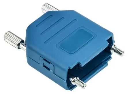 Produktfoto 1 von MH Connectors MHDPPK-SLIM D-Sub-Gehäuse Gerade, 9-polig, D: D-Sub-Gehäuse Zugentlastung, Blau, Größe E, aus Polyamid