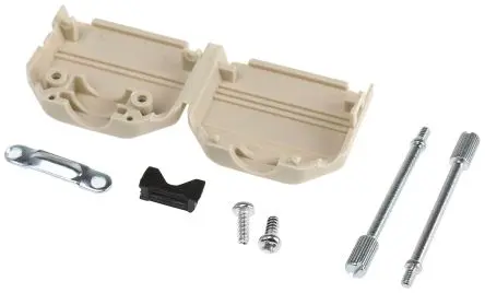 Produktfoto 1 von MH Connectors MHDPPK-SLIM D-Sub-Gehäuse Gerade, 15-polig, D: D-Sub-Gehäuse Zugentlastung, Beige, Größe A, aus Polyamid