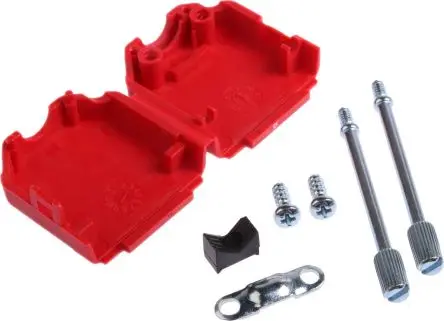 Produktfoto 1 von MH Connectors MHDPPK-SLIM D-Sub-Gehäuse Gerade, 9-polig, D: D-Sub-Gehäuse Zugentlastung, Rot, Größe E, aus Polyamid