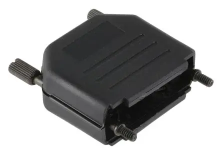 Produktfoto 1 von MH Connectors MHDPPK-SLIM D-Sub-Gehäuse Gerade, 15-polig, D: D-Sub-Gehäuse Zugentlastung, Schwarz, Größe A, aus Polyamid