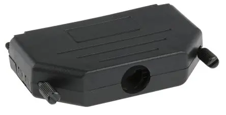 Produktfoto 1 von MH Connectors MHDPPK-SLIM D-Sub-Gehäuse Gerade, 37-polig, D: D-Sub-Gehäuse Zugentlastung, Schwarz, Größe C, aus Polyamid