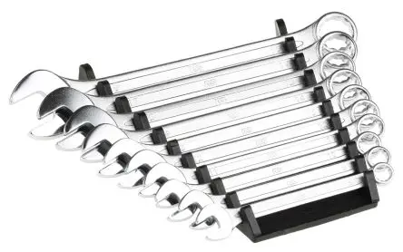 Produktfoto 1 von RS PRO Schraubenschlüsselsatz Ringschlüssel CrV-Stahl, 10-teilig 8 To 19 mm