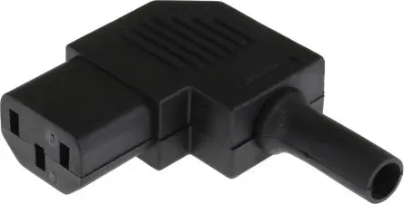 Produktfoto 1 von Bulgin PX0587 IEC-Steckverbinder C13, 250V, gewinkelt Stecker, Kabel 10A
