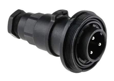 Produktfoto 1 von Bulgin Standard Buccaneer 38 Standard Rundsteckverbinder Stecker 3-polig Stecker 12A Inline IP68, IP69K