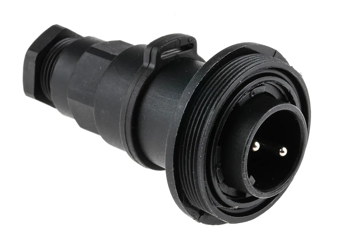 Produktfoto 1 von Bulgin Standard Buccaneer 38 Standard Rundsteckverbinder Stecker 2-polig Stecker 12A Inline IP68